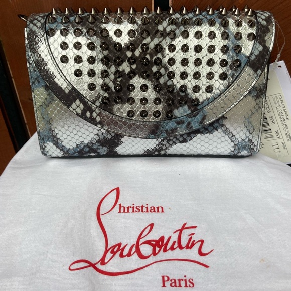 Christian Louboutin Explorafunk wallet on strap python NWT! Women / Men / Unisex - Picture 2 of 12